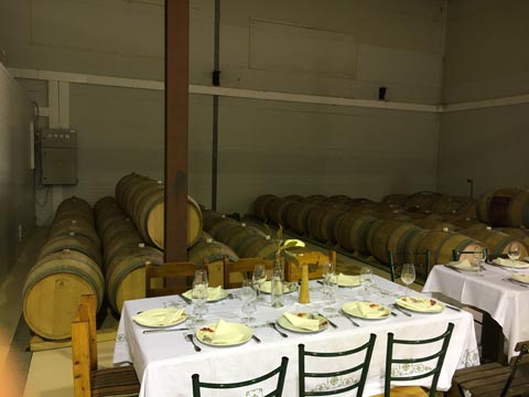 lunch by the barrels